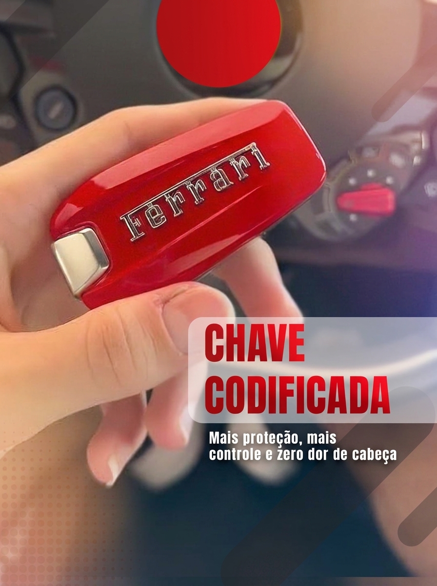 Chave codificada vermelha - cópia com precisão